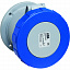 2125 RU4W Розетка панельная с прямым унифицированным фланцем 2125RU4W, 125A, 2P+E, IP67, 4ч ABB. Вид 1.