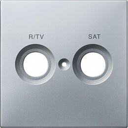 Центральная плата с маркировкой R/TV/SAT, sd (алюминий) Merten Schneider Electric. Вид 1