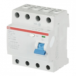 F204 A 40/100 Блок утечки тока 4-полюсный, 40A, 100mA, тип А (УЗО) ABB. Вид 1