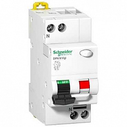 DPN N Vigi Дифф. автомат 1P+N, 6A, 6kA, 300mA, тип AС (хар-ка C) Schneider Electric. Вид 1