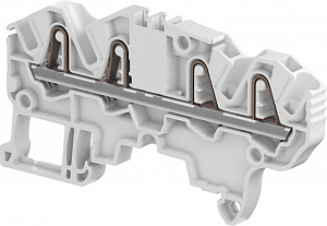 ZK2,5-4P Клемма втычная 2,5 мм2, 4 зажима (серая) TYCO. Вид 1