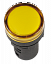 AD16DS(LED) Лампа матрица d16мм желтый 230В AC ИЭК. Вид 1.
