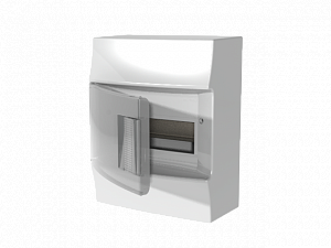 Бокс настенный на 8 мод. прозрачная дверь (с клемм.) 202х257х120 Mistral41 ABB. Вид 1