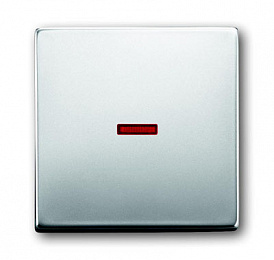 1789-866 Клавиша для механизма 1-клавишного выключателя/переключателя/кнопки с красной линзой, серия pur/сталь ABB. Вид 1