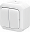 3558N-C87510 B Выключатель кнопочный двухклавишный IP54 белый Variant+ ABB. Вид 1.