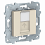 Лицевая панель RJ45 keystone/systimax (бежевый) Unica New Schneider Electric. Вид 1.
