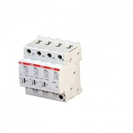 OVR T2 3N 70 275s Ограничитель перенапряжения 3P+N, тип 2, 275В, 70kA (сменные картриджи) ABB. Вид 1