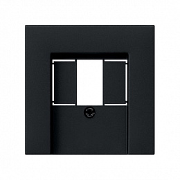 Накладка на аудиорозетку (черный матовый) System 55 Gira. Вид 1