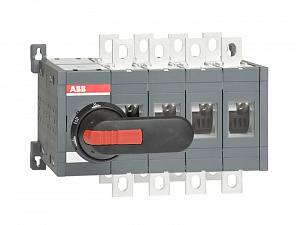 Рубильник реверсивный OT400E04CLP (с ручкой) переключение без разрыва тока ABB. Вид 1