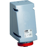 416 RL6W Розетка для монтажа на поверхность с подключением шлейфа 16A, 3P+N+E, IP67 ABB