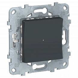 Светорегулятор wiser нажимной, LED, универсальный 7-200вт (антрацит) Unica New Schneider Electric. Вид 1