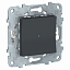 Светорегулятор wiser нажимной, LED, универсальный 7-200вт (антрацит) Unica New Schneider Electric. Вид 1.
