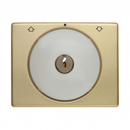 Накладка с замком к жалюзийному замочному выключателю (золотой/полярная белизна) Arsys Berker. Вид 1