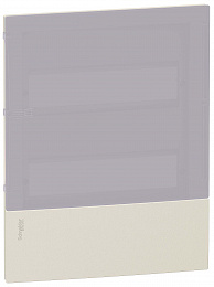 Mini pragma бежевая передняя панель встраив. щита с дымч. дв. 2ряд/24мод,италия Schneider Electric. Вид 1