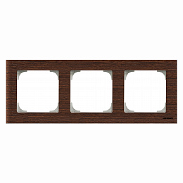 8573 WN Рамка 3-постовая (дерево венге) SKY ABB. Вид 1