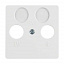 Накладка для антенной розетки, 2 отверстия (полярная белизна) Berker. Вид 1.