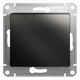 Выключатель 1-клавишный, кнопочный (сх.1) 10АХ (антрацит) Glossa Systeme Electric. Вид 1