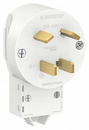 Вилка силовая 3Р+N, С/У, 32А 400В (белый) Blanca Systeme Electric. Вид 1