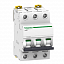 iC60N 3P 40А Автоматический выключатель 3-полюсный, 40А, 6кА (хар-ка C) Schneider Electric. Вид 1.