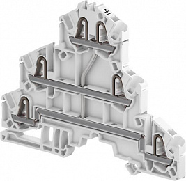 Клемма втычная zk2,5-t1 - 3 уровня, 1 цепь, 2,5 мм² TYCO. Вид 1