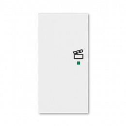 Клавиша двойная левая с символом сцены free@home белый Levit ABB. Вид 1