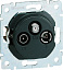 Механизм розетки TV+FM+SAT (проходная) Galea Life Legrand. Вид 1.