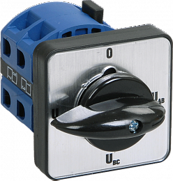 ПКП10-44/O Переключатель кулачковый 10А "Uc-O-Ua-Ub" 4Р/400В ИЭК. Вид 1