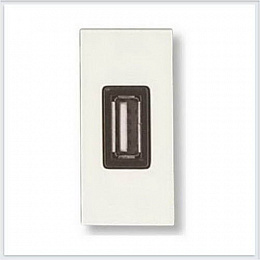 N2185 BL Механизм USB зарядного устройства, 1М, 750 мА, серия Zenit, цвет альпийский белый ABB. Вид 1