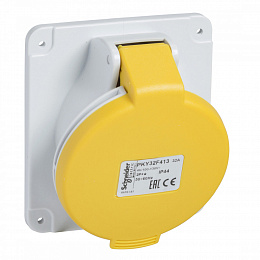 Розетка панельная, угловая бстр 32а 3P-N-E 100-130 IP44 Schneider Electric. Вид 1