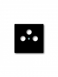 1743-03-71 Накладка для антенной розетки TV+FM+SAT impuls черный  ABB. Вид 1