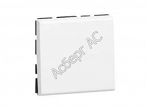 Кнопочный выключатель 2М 6А (белый) Mosaic Legrand. Вид 1