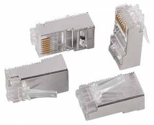 Разъём RJ-45 FTP для кабеля кат. 5Е ИЭК. Вид 1
