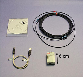 RUSB-02 Адаптер и кабель для передачи данных для ACS800 ABB. Вид 1