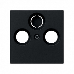 Накладка на TV-розетку (черный матовый) System 55 Gira. Вид 1