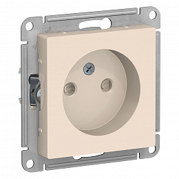 Розетка без заземления со шторками, 16А, механизм (бежевый) Atlas Design Systeme Electric. Вид 1