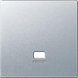 Центральная плата окошком для свет.индик. для выключателя со шнурком, sm (алюминий) Merten Schneider Electric. Вид 1