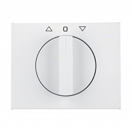 Накладка с вращающейся ручкой для жалюзийного поворотного выключателя (полярная белизна, глянцевый) K.1 Berker. Вид 1