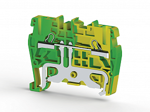 PYK2,5T Клеммник пружинный быстрозажимной 2,5мм² (земля) Klemsan. Вид 1