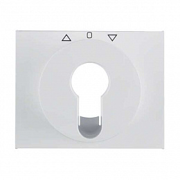 Накладка для жалюзийного замочного выключателя/кнопки (полярная белизна, глянцевый) K.1 Berker. Вид 1