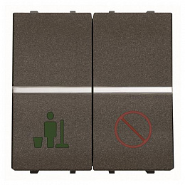 N2244.5 AN Механизм выключателя Не беспокоить/Уборка номера, 2-модульный, серия Zenit, цвет антрацит ABB. Вид 1