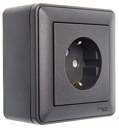 Коробка 1-постовая, подъемная для наружного монтажа с рамкой (черный бархат) Wessen 59 Systeme Electric. Вид 1