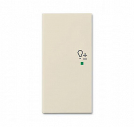 SRD-2-L-92 Клавиша двойная левая free@home, светорегулятор, Basic 55, слоновая кость ABB. Вид 1