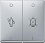 Клавиша двойная с пикторгаммами, sd (алюминий) Merten Schneider Electric. Вид 1.