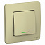 Переключатель 1-клавишный, С/У, (cх.6) с подсв., 10а, 250b (бежевый) Blanca Systeme Electric. Вид 1.