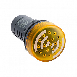 Зуммер с подсветкой желтый 220В AC прерывестый звук Systeme Electric. Вид 1