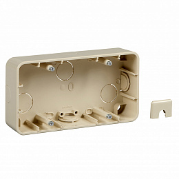 Коробка 2-постовая, О/У (бежевый) Merten M-Trend Schneider Electric. Вид 1