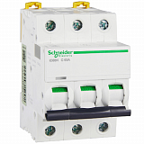 iC65N 3P 63А Автоматический выключатель 3-полюсный, 63А, 6кА (хар-ка C) Schneider Electric