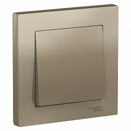 Выключатель 1-клавишный, сх.1, 10АХ, в сборе (шампань) Atlas Design Systeme Electric. Вид 1