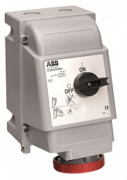 216MVS1WH Розетка с блокировкой и выключателем 2P+E, 16A, IP67 ABB. Вид 1