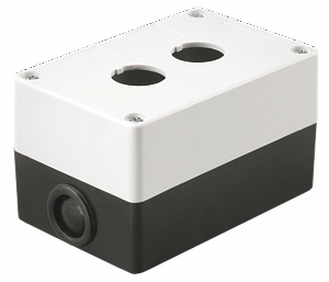 КП102 Корпус для кнопок 2места белый ИЭК. Вид 1